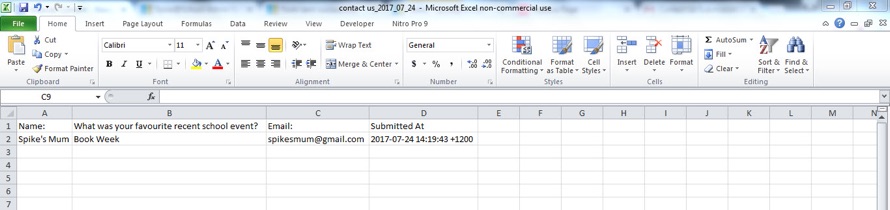 Exporting your data to Excel