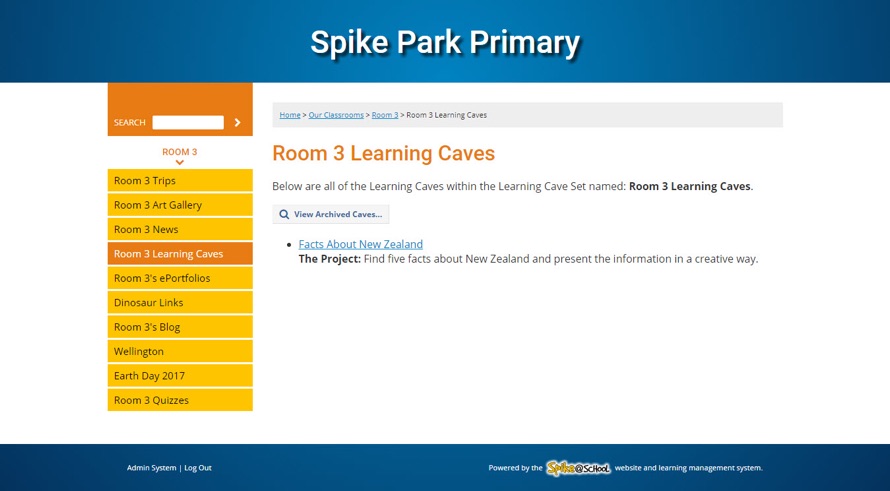 View your new Learning Cave